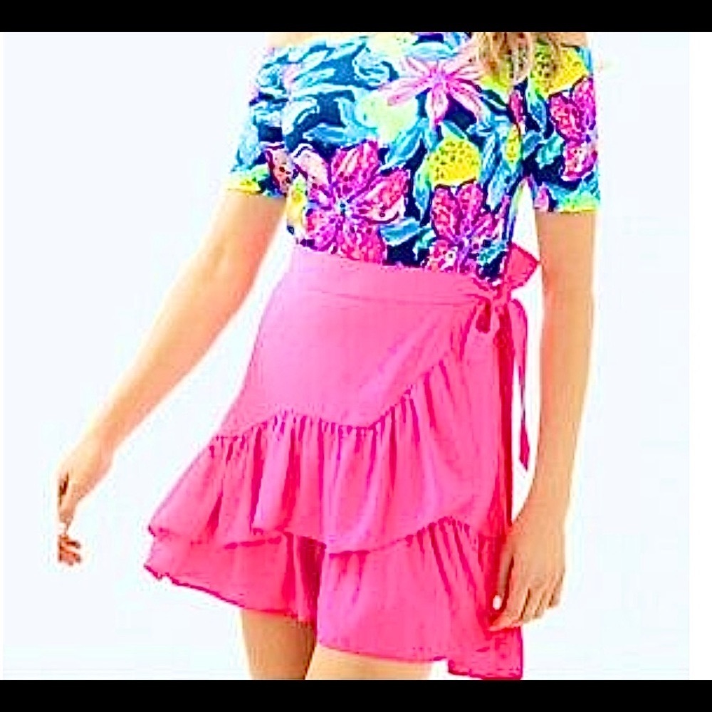 LILLY PULITZER NESSA MINI RUFFLE SKIRT